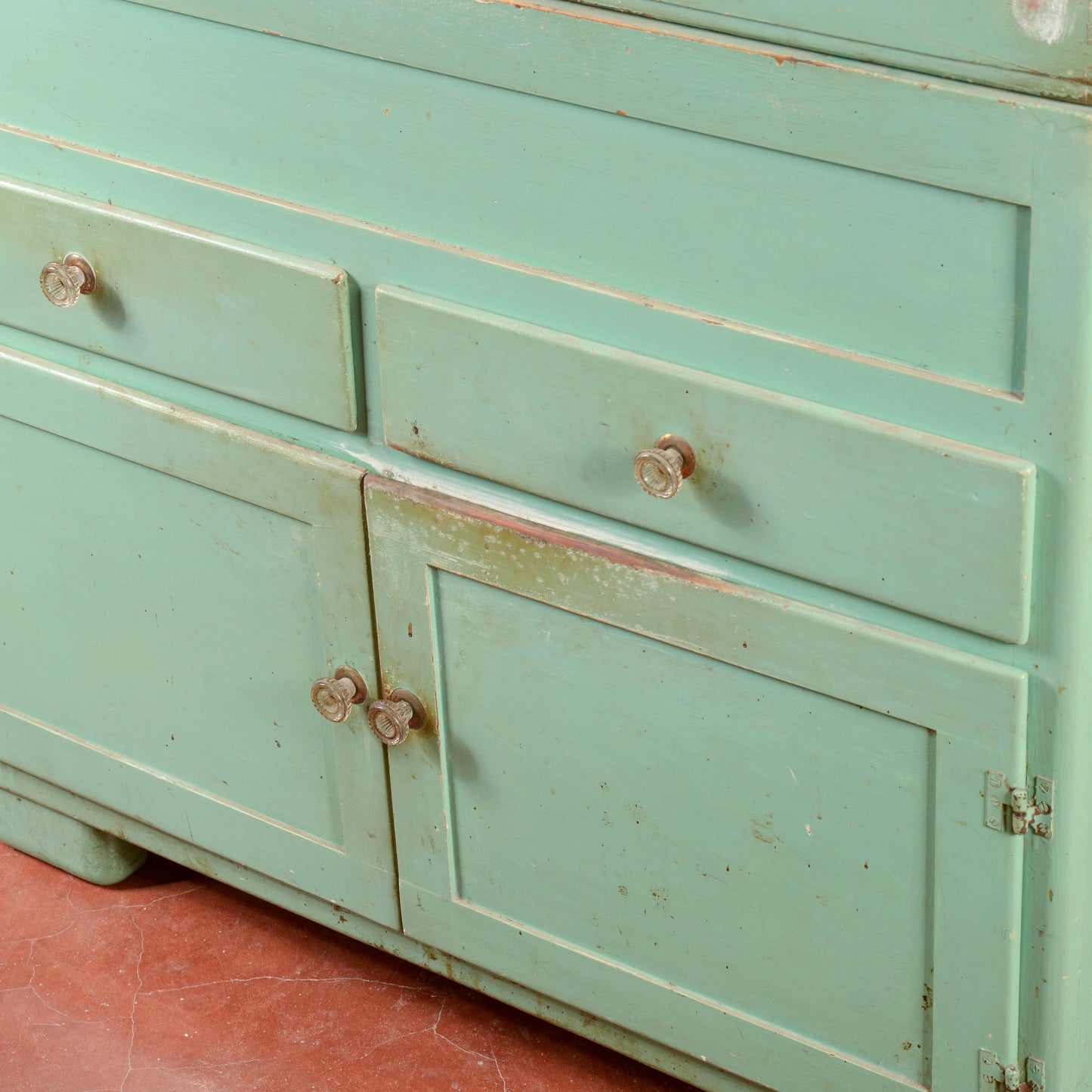 Madia restaurata originale Italia 1940 verniciata verde