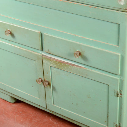 Madia restaurata originale Italia 1940 verniciata verde