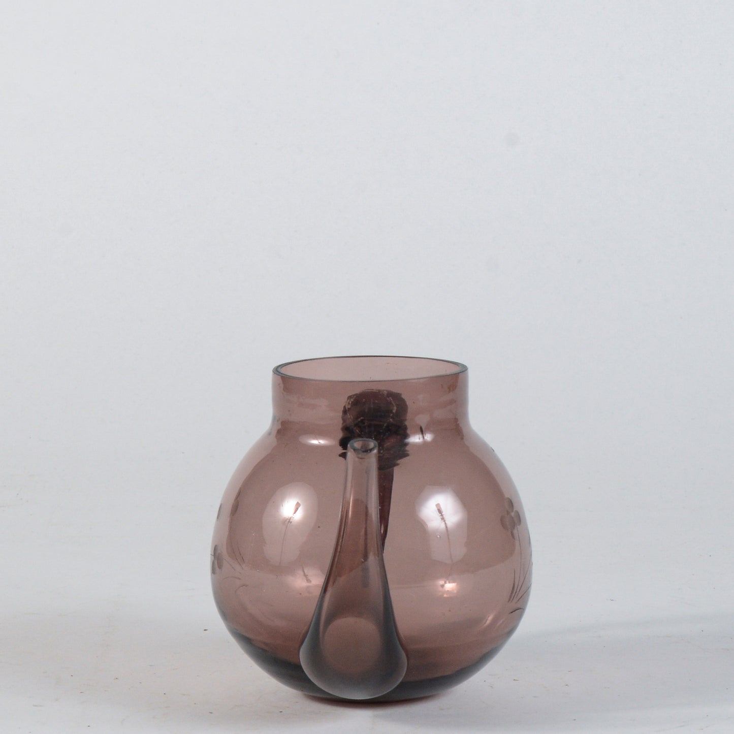 Teiera in vetro di Murano soffiato color viola Italia 1950