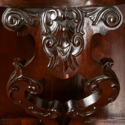 Consolle in legno intagliato con piano in marmo  Italia secolo XIX