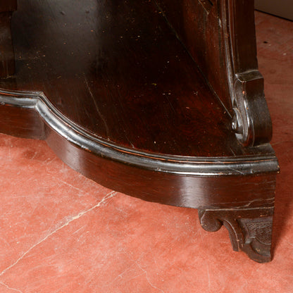 Consolle in legno intagliato con piano in marmo  Italia secolo XIX