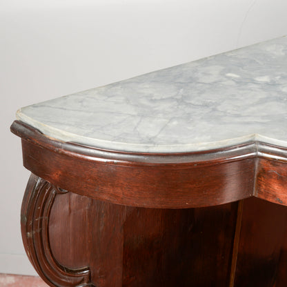 Consolle in legno intagliato con piano in marmo  Italia secolo XIX