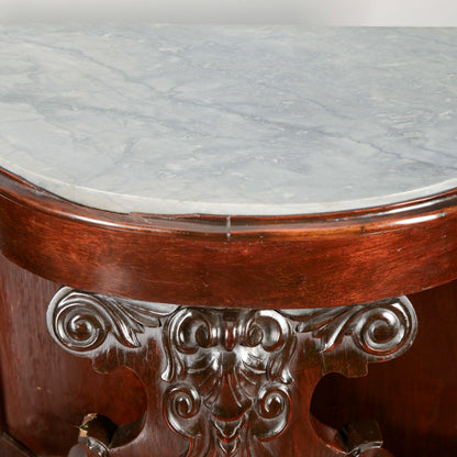 Consolle in legno intagliato con piano in marmo  Italia secolo XIX