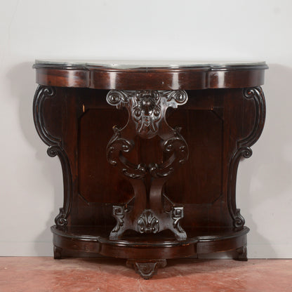 Consolle in legno intagliato con piano in marmo  Italia secolo XIX