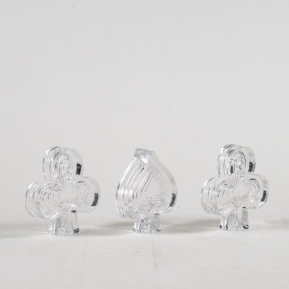 Set 3 posacenere svuota tasche Duccio di Segna a forma di picche e fiori 1980