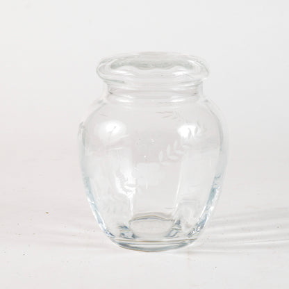 Vaso in vetro smerigliato con decoro floreale  Italia XX secolo