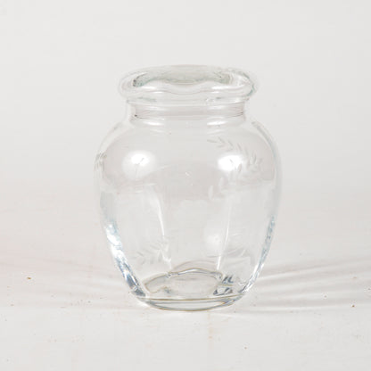 Vaso in vetro smerigliato con decoro floreale  Italia XX secolo