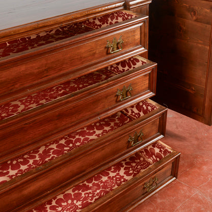 Credenza scantonata  stile sacrestia in noce