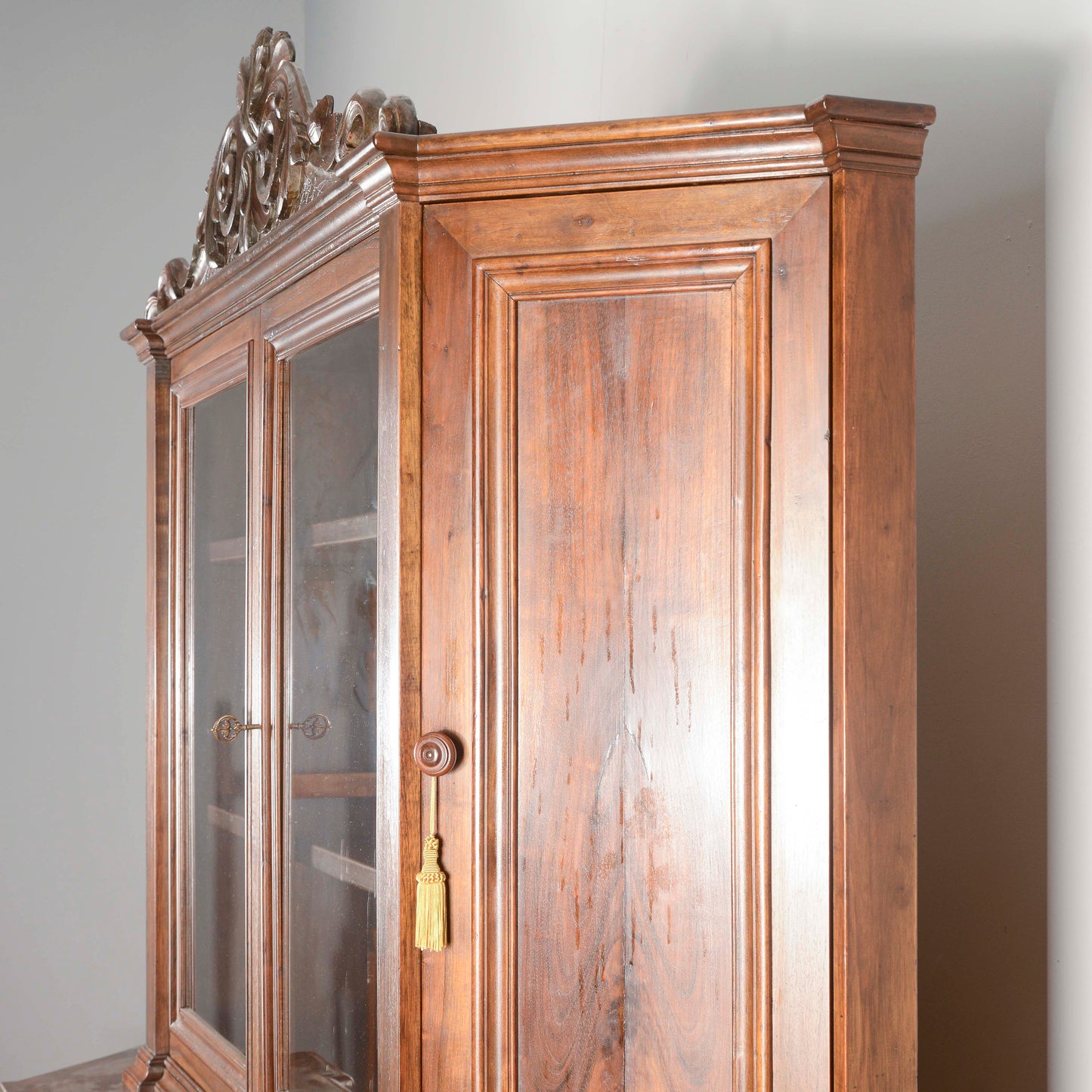 Credenza Libreria stile sacrestia due corpi