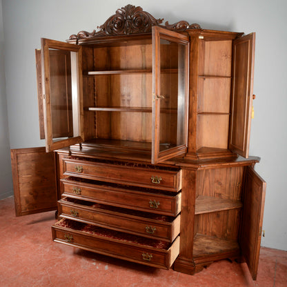 Credenza Libreria stile sacrestia due corpi