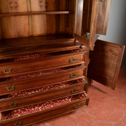 Credenza Libreria stile sacrestia due corpi