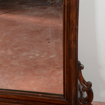 Specchiera in legno di noce massello Italia XIX secolo