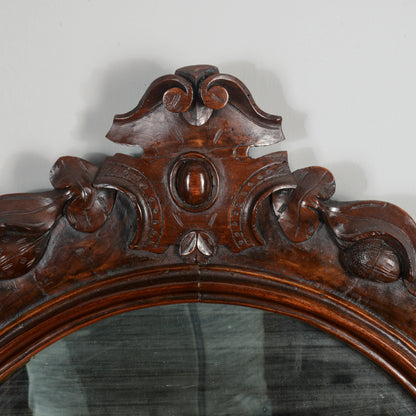 Specchiera in legno di noce massello Italia XIX secolo