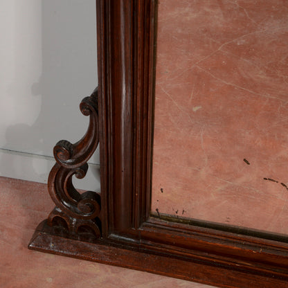 Specchiera in legno di noce massello Italia XIX secolo