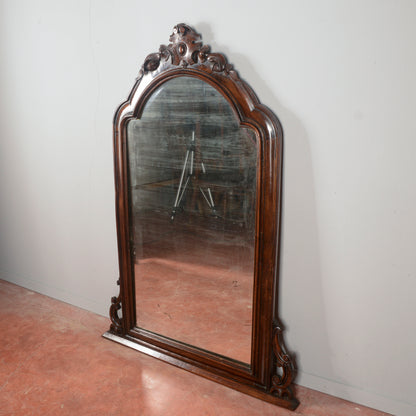 Specchiera in legno di noce massello Italia XIX secolo
