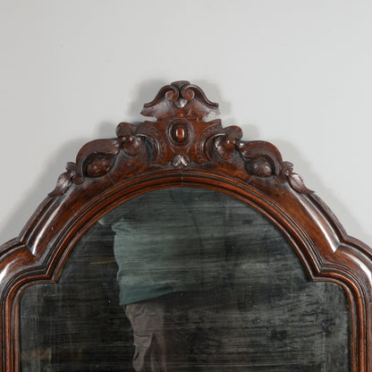 Specchiera in legno di noce massello Italia XIX secolo