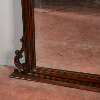 Specchiera in legno di noce massello Italia XIX secolo