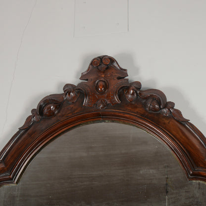 Consolle con specchiera in legno massello intagliata Epoca XIX secolo