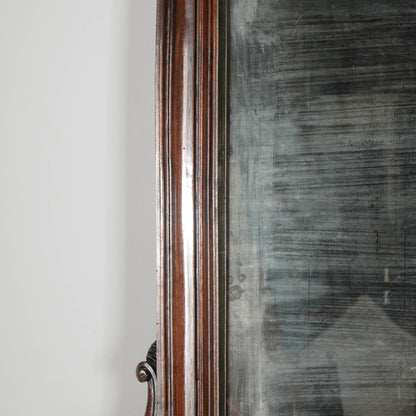 Consolle con specchiera in legno massello intagliata Epoca XIX secolo