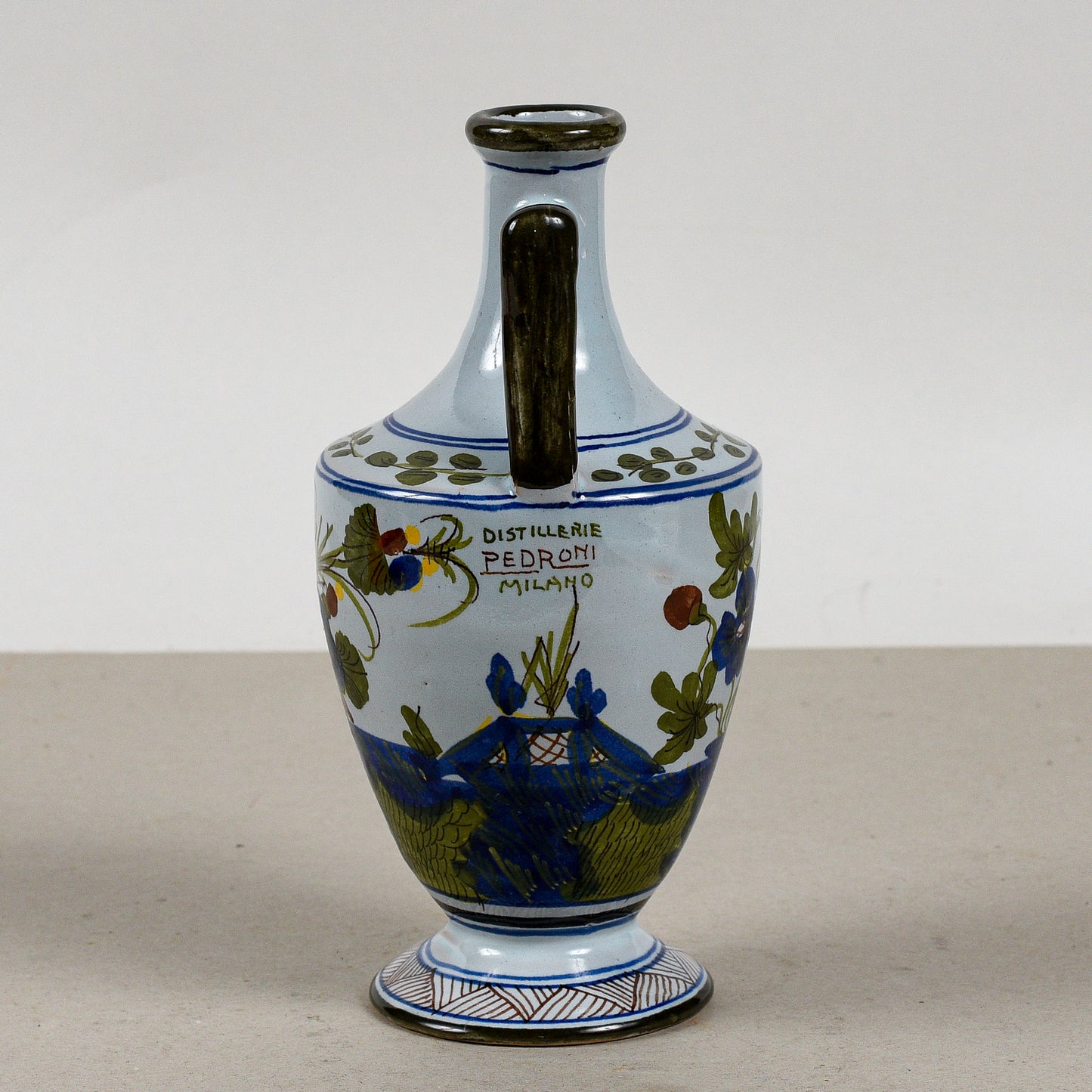 Vaso Brocca Ceramica Faenza Calf Distillerie Pedroni Milano