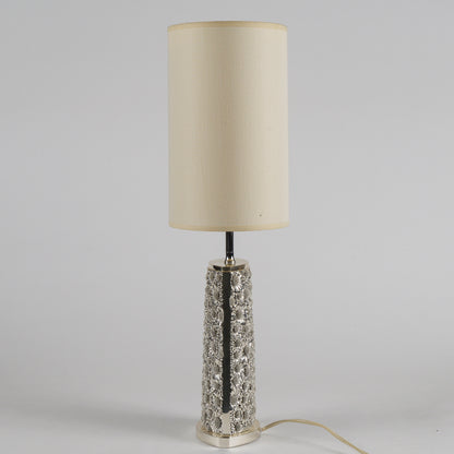Lampada  vintage in metallo argentato laminato produzione Stilarte