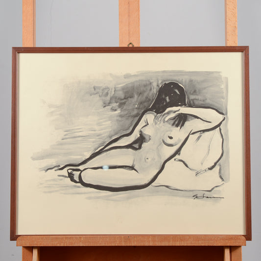 Quadro dipinto tecnica mista su carta