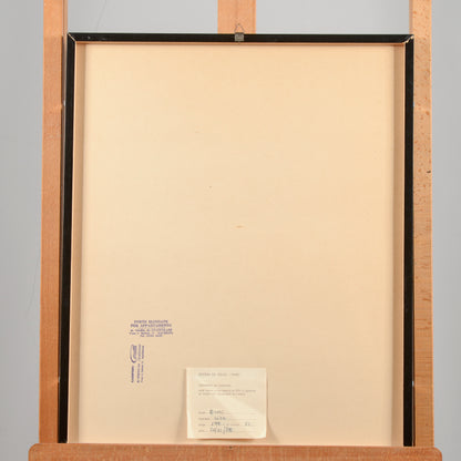 Quadro litografia Madonna con Bambino firmata Barrè