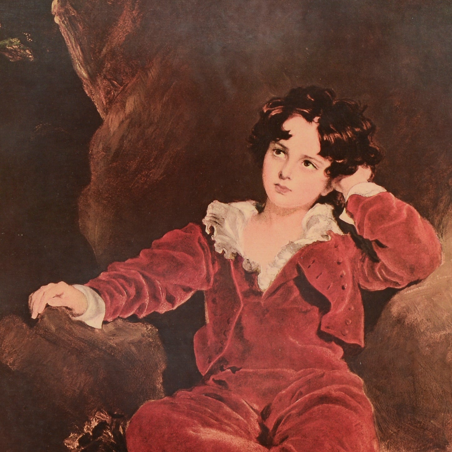 Quadro stampa su tela bambino fanciullo seduto stile 800  di Thomas Lawrence
