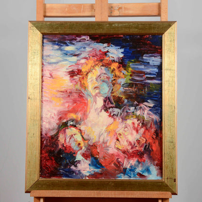 Quadro olio su tela di Carlo Eustacchi titolo Droga