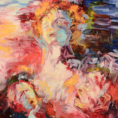 Quadro olio su tela di Carlo Eustacchi titolo Droga