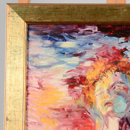 Quadro olio su tela di Carlo Eustacchi titolo Droga