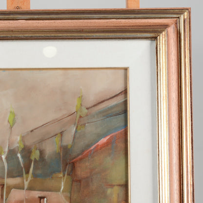 Quadro olio su tela Milani Giancarlo titolo Castrocaro XX secolo
