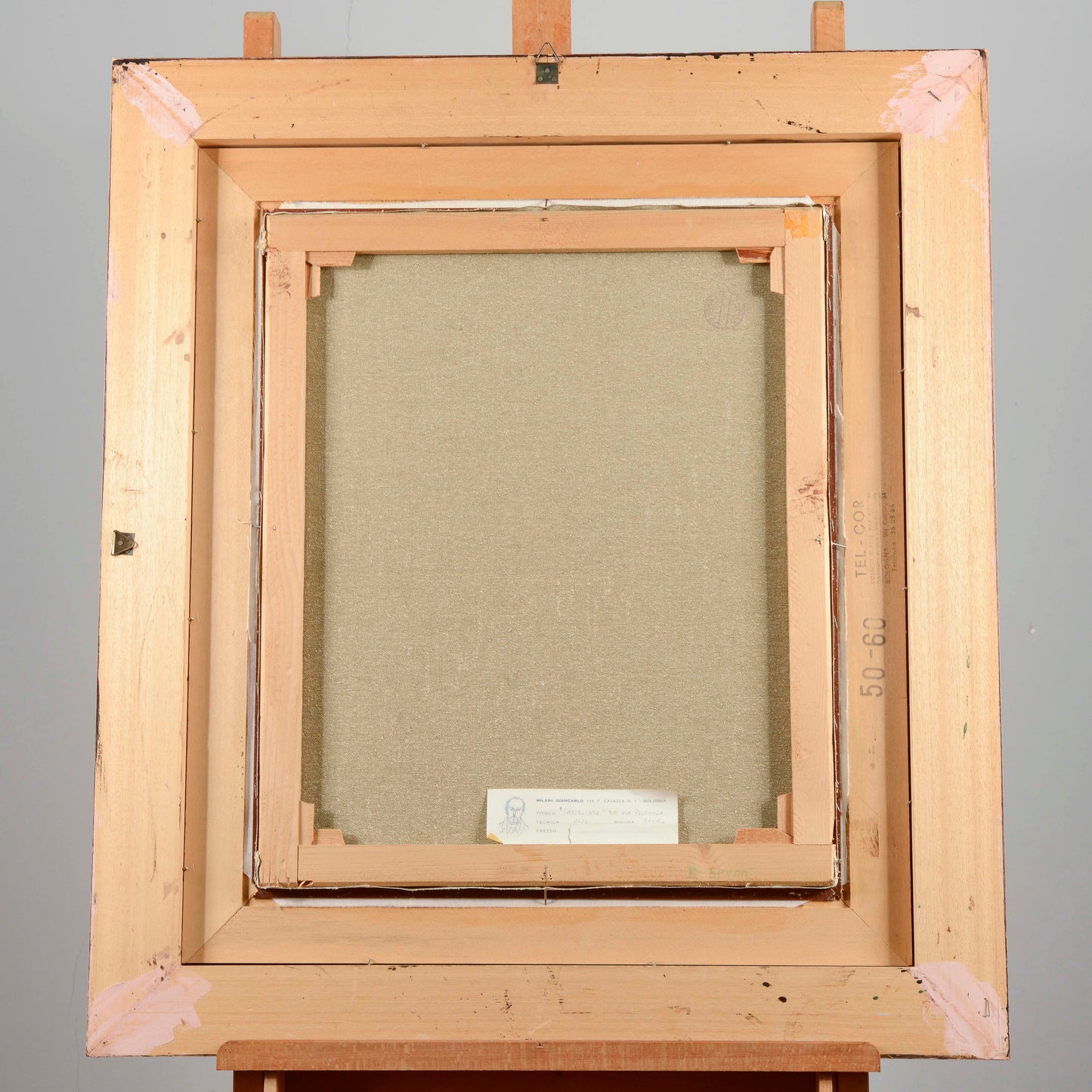 Quadro olio su tela Milani Giancarlo titolo Castrocaro XX secolo