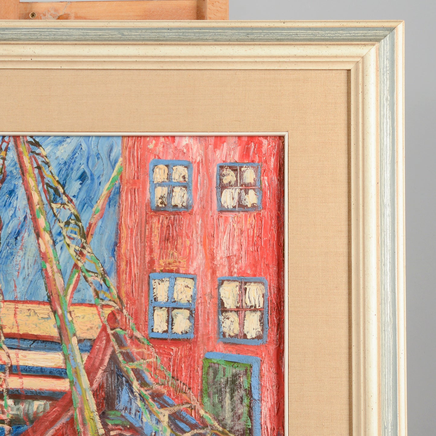 Quadro dipinto olio su tela marina XX secolo