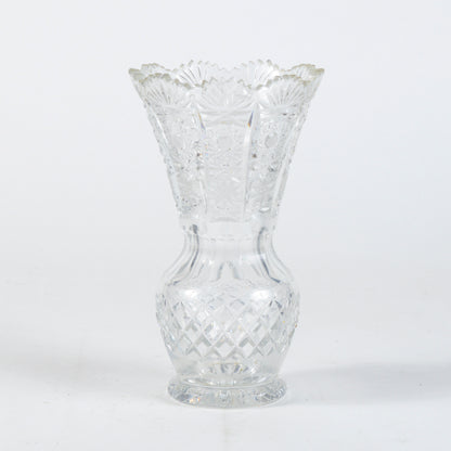 Vaso cristallo inciso e lavorato XX secolo