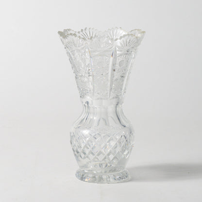 Vaso cristallo inciso e lavorato XX secolo