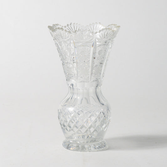 Vaso cristallo inciso e lavorato XX secolo