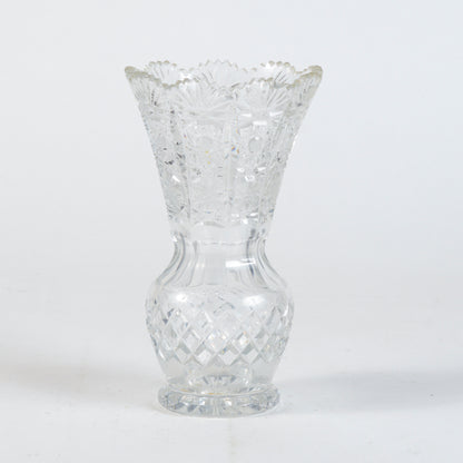 Vaso cristallo inciso e lavorato XX secolo