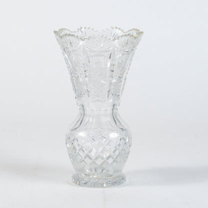 Vaso cristallo inciso e lavorato XX secolo