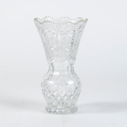 Vaso cristallo inciso e lavorato XX secolo