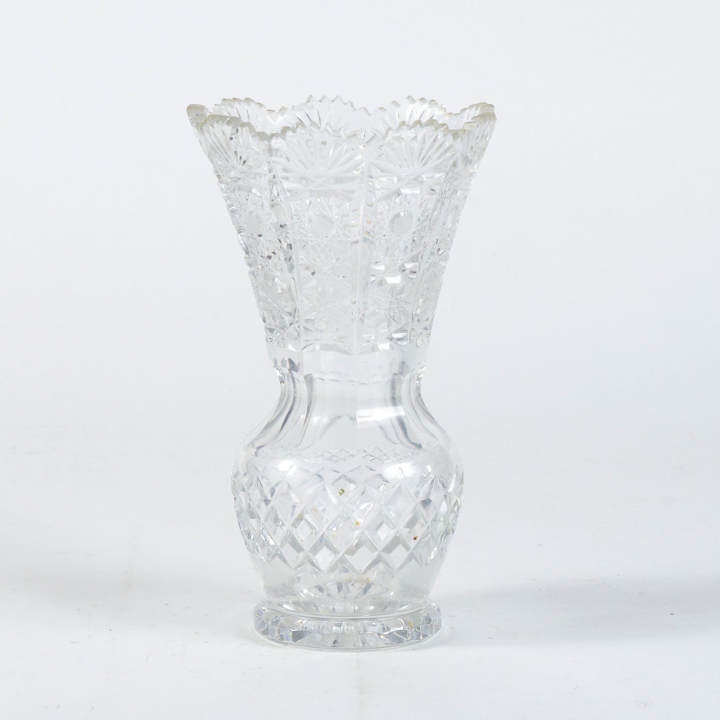 Vaso cristallo inciso e lavorato XX secolo