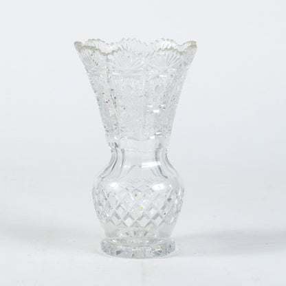 Vaso cristallo inciso e lavorato XX secolo