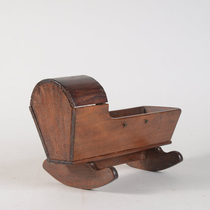 Culla in legno giocattolo artigianale XX secolo