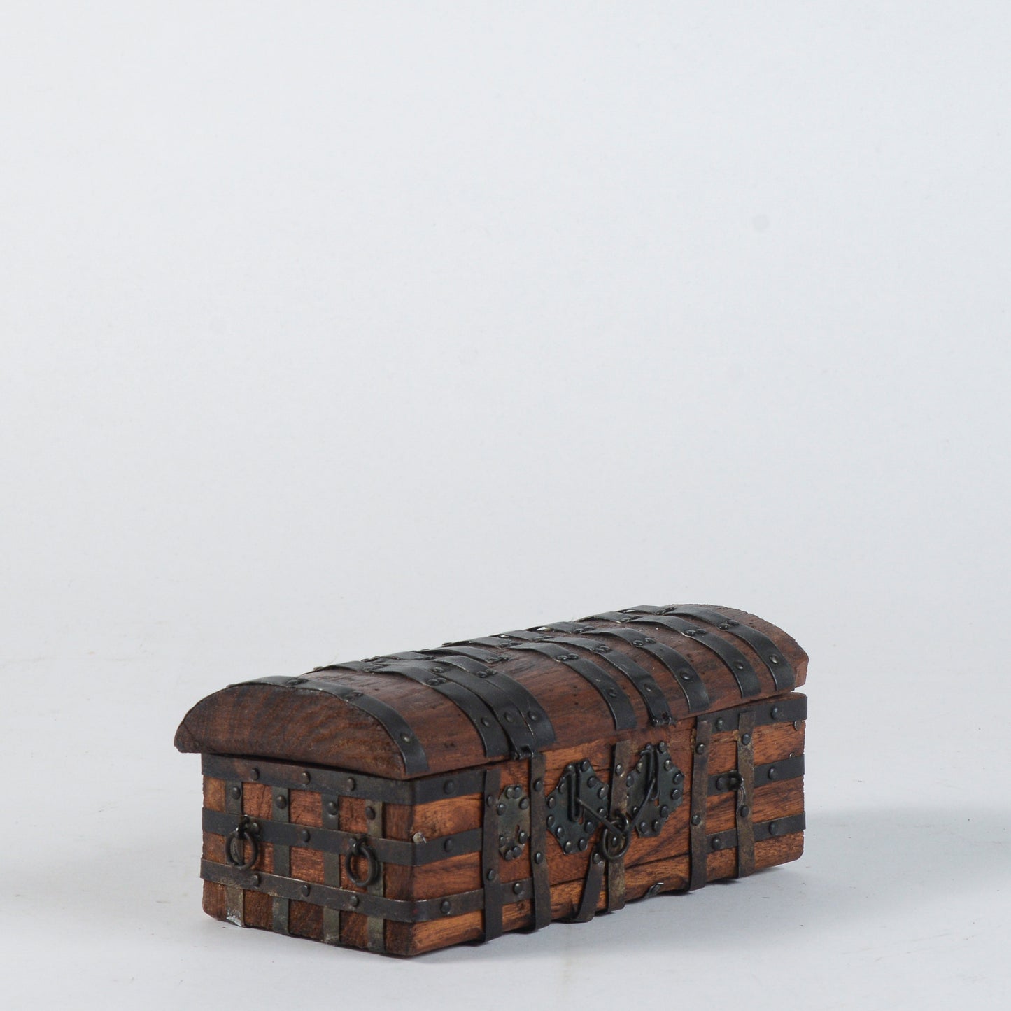 Scatola piccolo  baule forziere scrigno in legno XX secolo