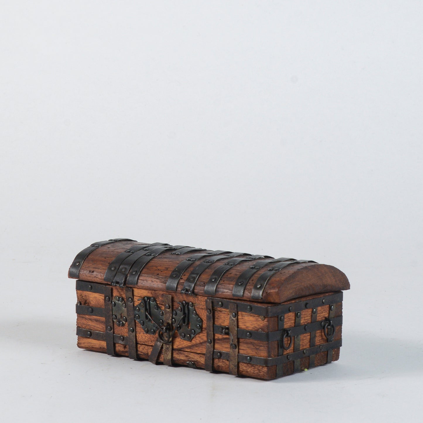 Scatola piccolo  baule forziere scrigno in legno XX secolo