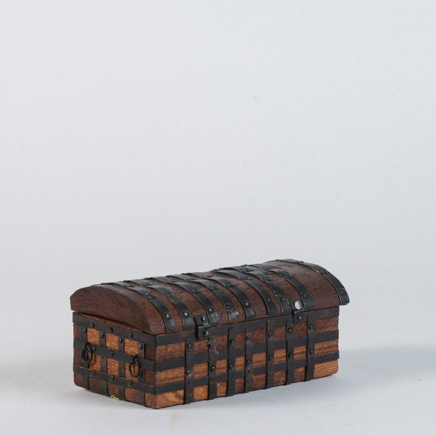 Scatola piccolo  baule forziere scrigno in legno XX secolo