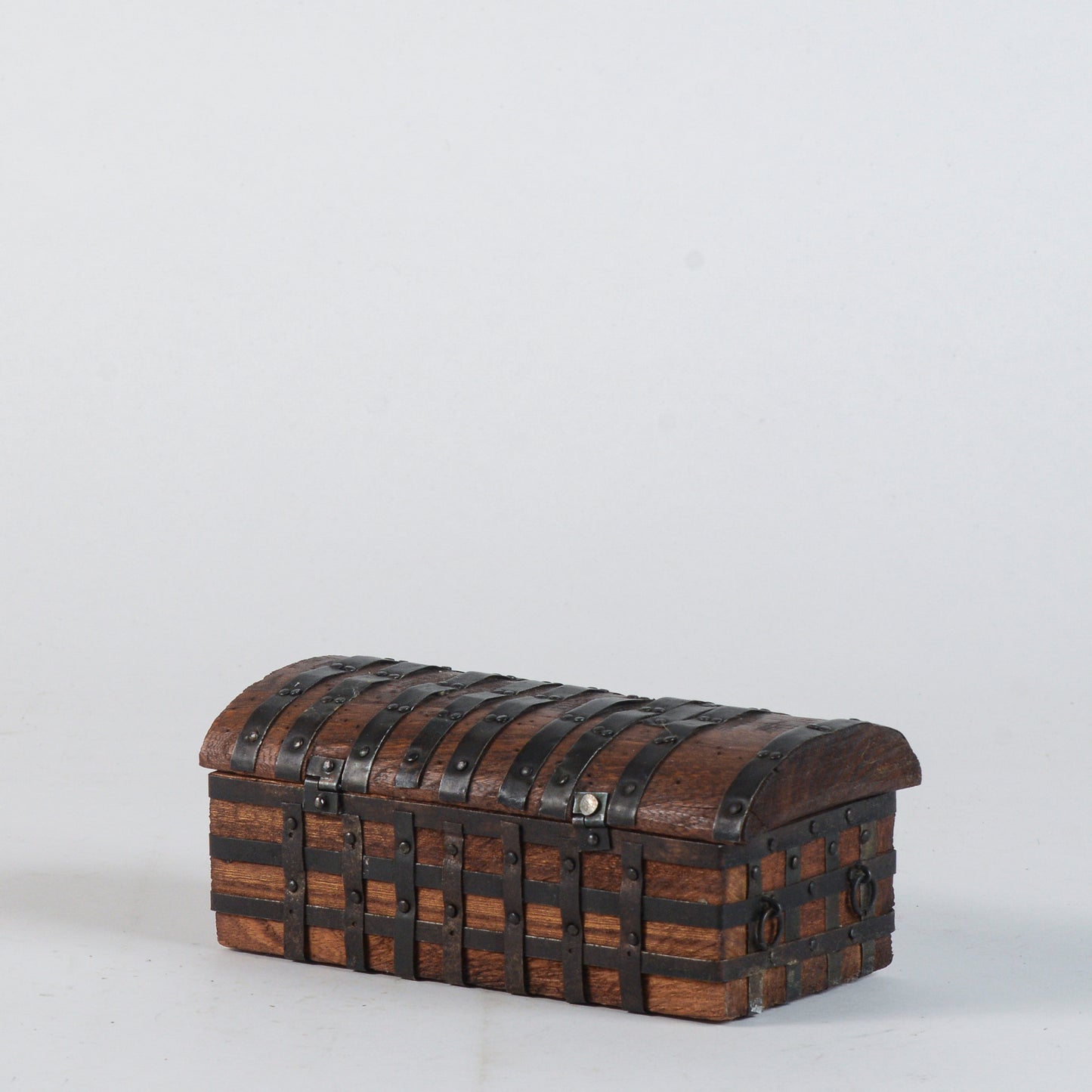 Scatola piccolo  baule forziere scrigno in legno XX secolo