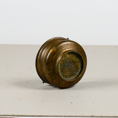 Vasetto cestino in bronzo porta incenso XX secolo