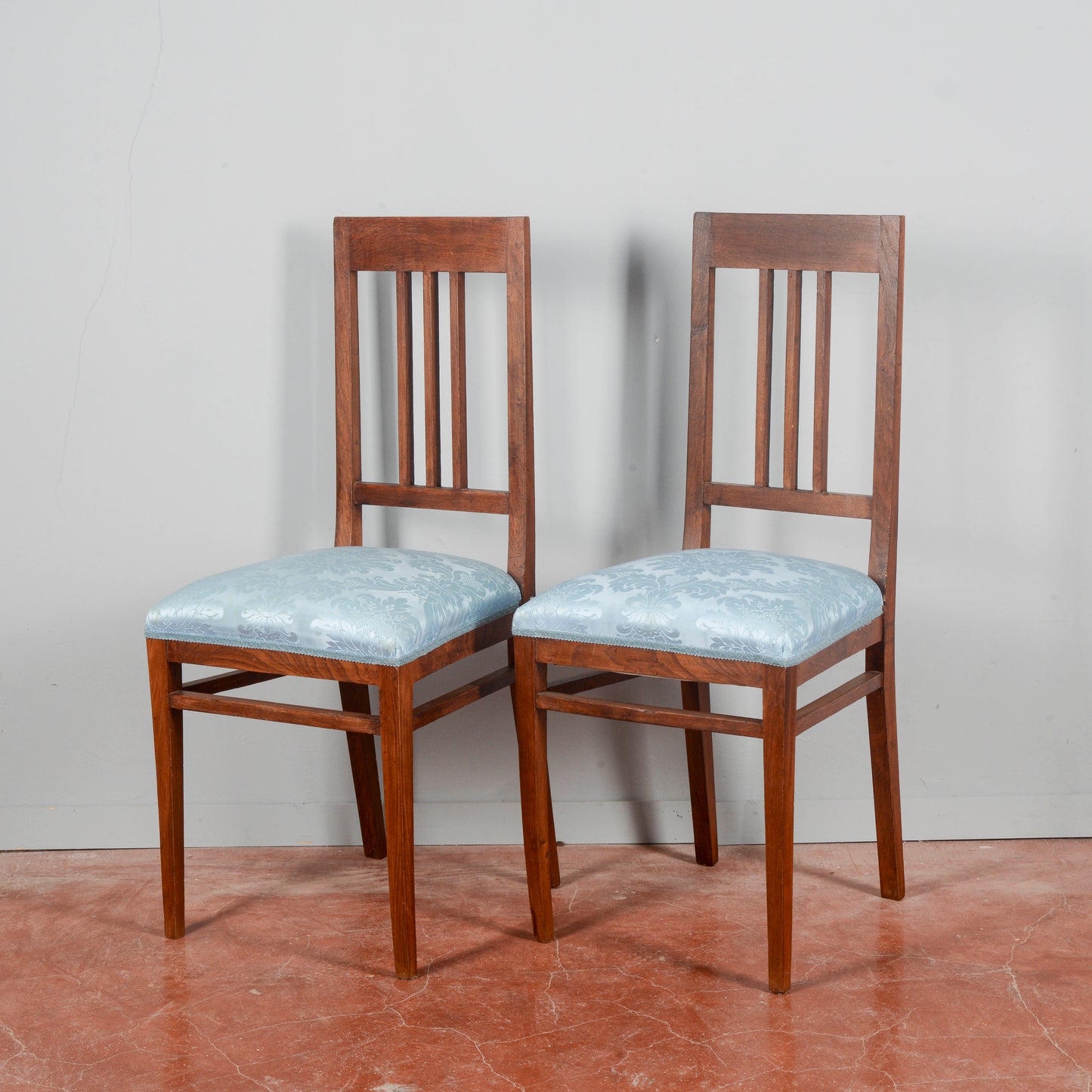 coppia sedie rifoderate restaurare liberty
