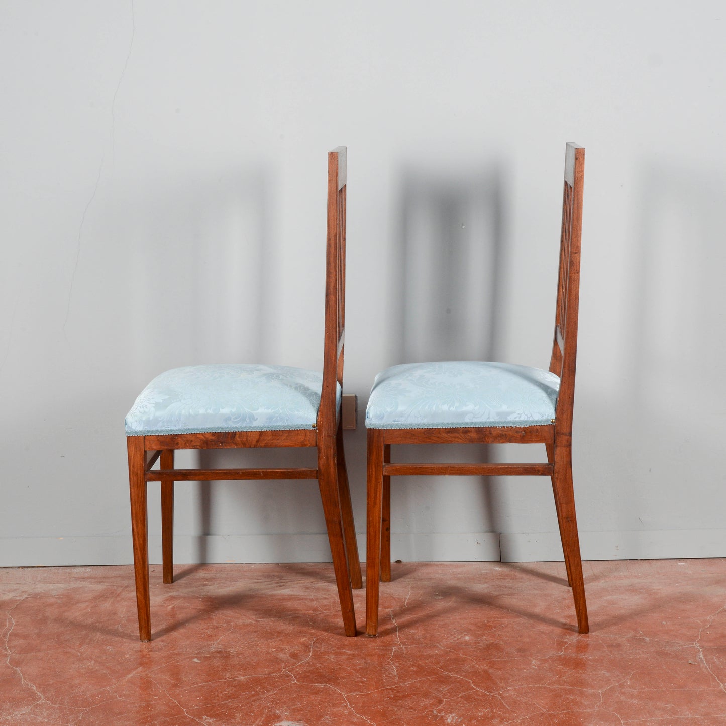 coppia sedie rifoderate restaurare liberty